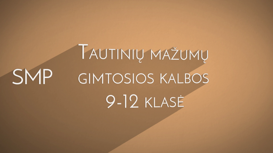 SMP tautinių mažumų kalboms pristatymas